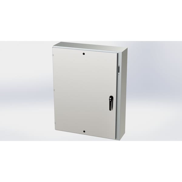 Saginaw Control & Engineering 316 Stainless Steel Electrical Enclosures, 48 in H, 10 in D, 37.38 in W, NEMA 3R, 4, 4X, 12, 13 - SCE-48XEL3710SS6LP