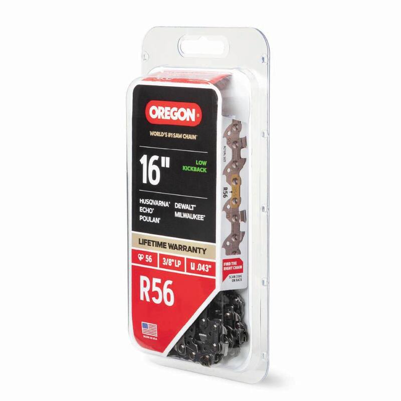 Oregon R56 Chainsaw Chain for 16 in. Bar, Fits DeWalt, Echo, Makita, Milwaukee, Craftsman and More - R56-21