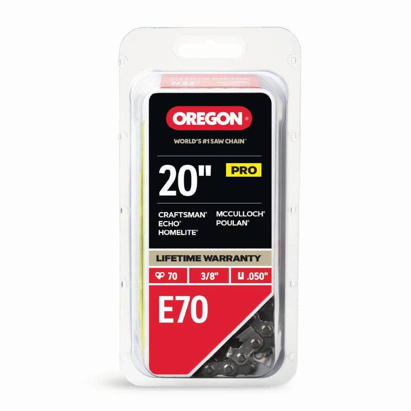 Oregon E70 Chainsaw Chain for 20in. Bar, Fits Echo, McCulloch, Homelite, Makita, Skil and others - E70-21