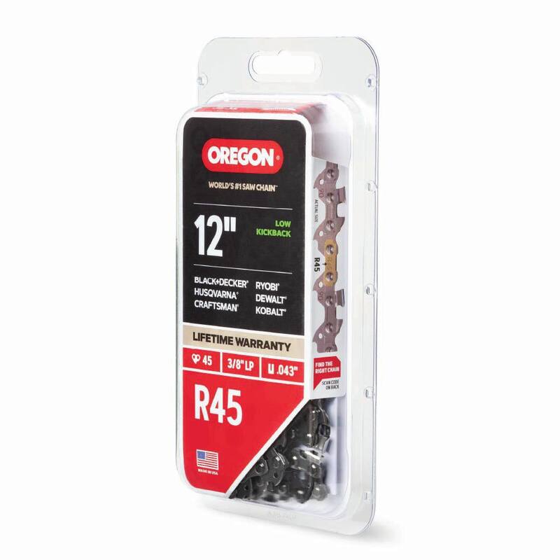 Oregon R45 Chainsaw Chain for 12 in. Bar, Fits Echo, Makita, Craftsman, Husqvarna, Ryobi and more - R45-21