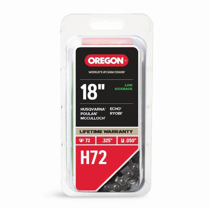 Oregon H72 Chainsaw Chain for 18 in. Bar, Fits Echo, Craftsman, Homelite, Poulan, Husqvarna, Makita and Others - H72-21