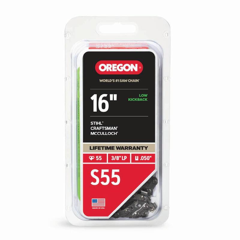 Oregon S55 Chainsaw Chain for 16 in. Bar, Fits McCulloch, Stihl, Craftsman, Wen, Poulan and more - S55-21