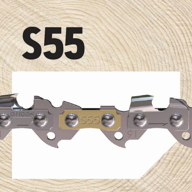 Oregon S55 Chainsaw Chain for 16 in. Bar, Fits McCulloch, Stihl, Craftsman, Wen, Poulan and more - S55-21