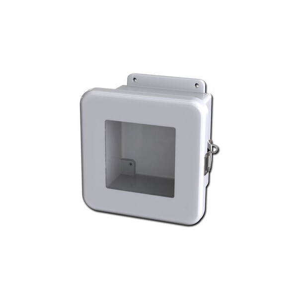 Saginaw Control & Engineering Fiberglass Reinforced Polyester Electrical Enclosures, 7.53 in H, 4.72 in D, 7.53 in W, Hinged - SCE-606FW