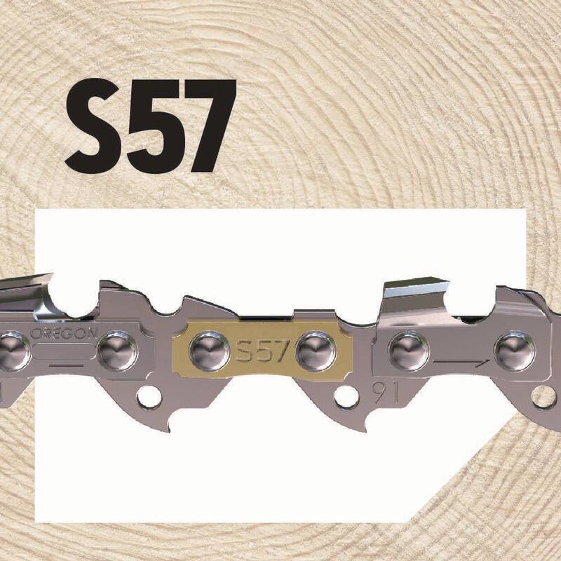 Oregon S57 AdvanceCut Chainsaw Chain for 16 in. Bar -57 Drive Links - fits Cub Cadet, Echo, John Deere, Shindaiwa and More - S57-21