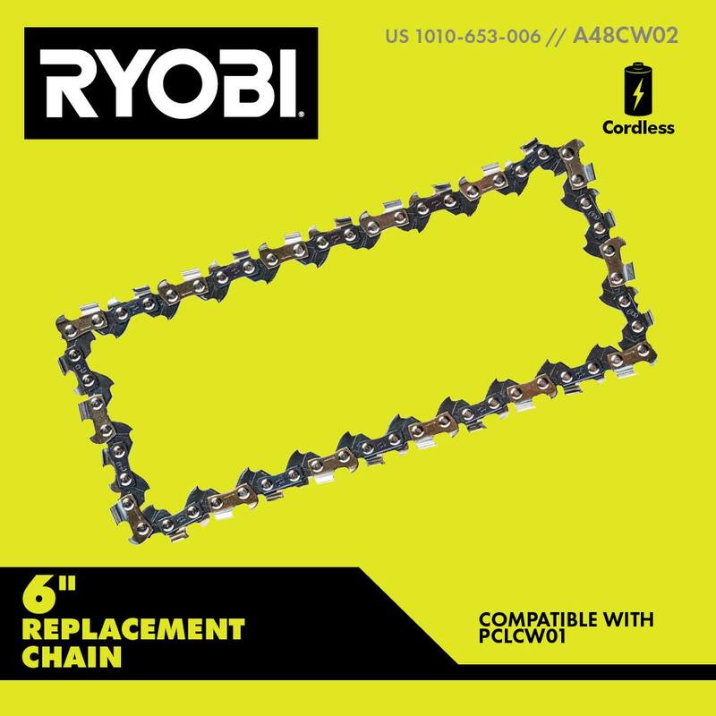 RYOBI 6 in. 0.043 Gauge Replacement Chainsaw Chain, 28 Links (Single-Pack) - A48CW02
