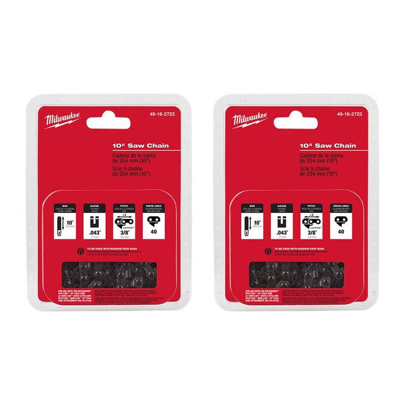 Milwaukee 10 in. Saw Chain (2-Pack) - 49-16-2723-49-16-2723