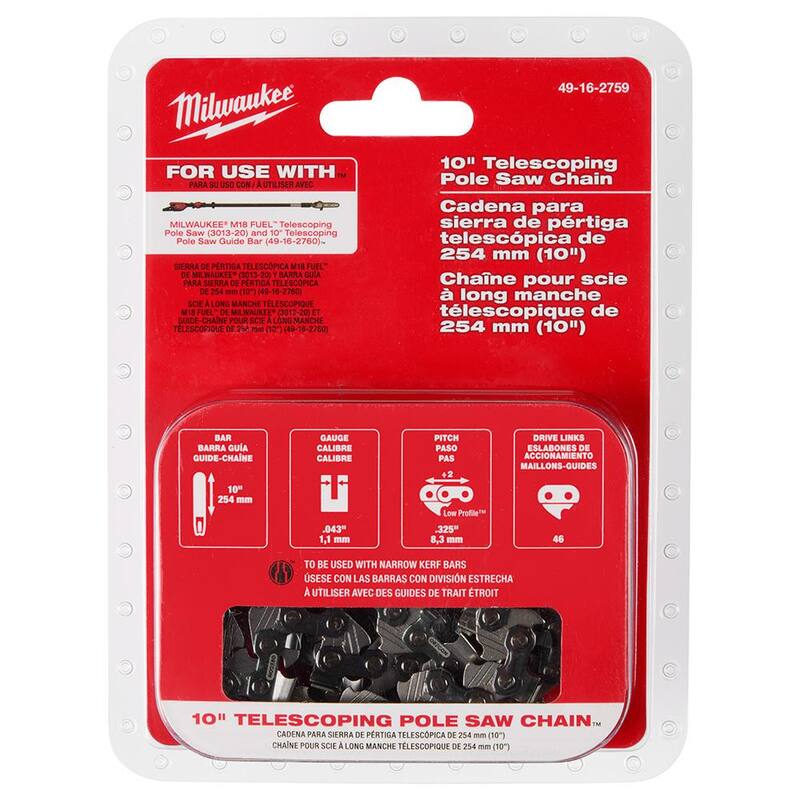 Milwaukee 10 in. Telescoping Pole Saw Chain - 49-16-2759