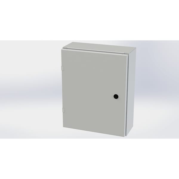 Saginaw Control & Engineering Carbon Steel Electrical Enclosures, 20 in H, 6 in D, 16 in W, NEMA 3R, 4, 12, 13, Hinged - SCE-20EL1606LPLG
