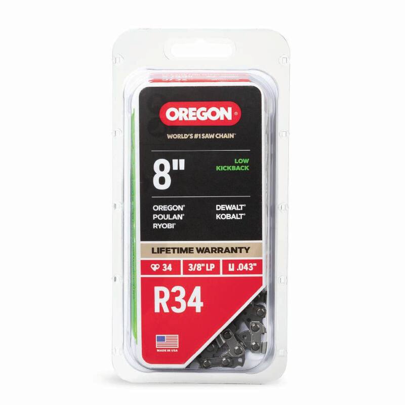 Oregon R34 Polesaw Chain for 8 in. Bar, Fits Poulan, Remington, Craftsman, Black + Decker, Ryobi, DeWalt and more - R34-21