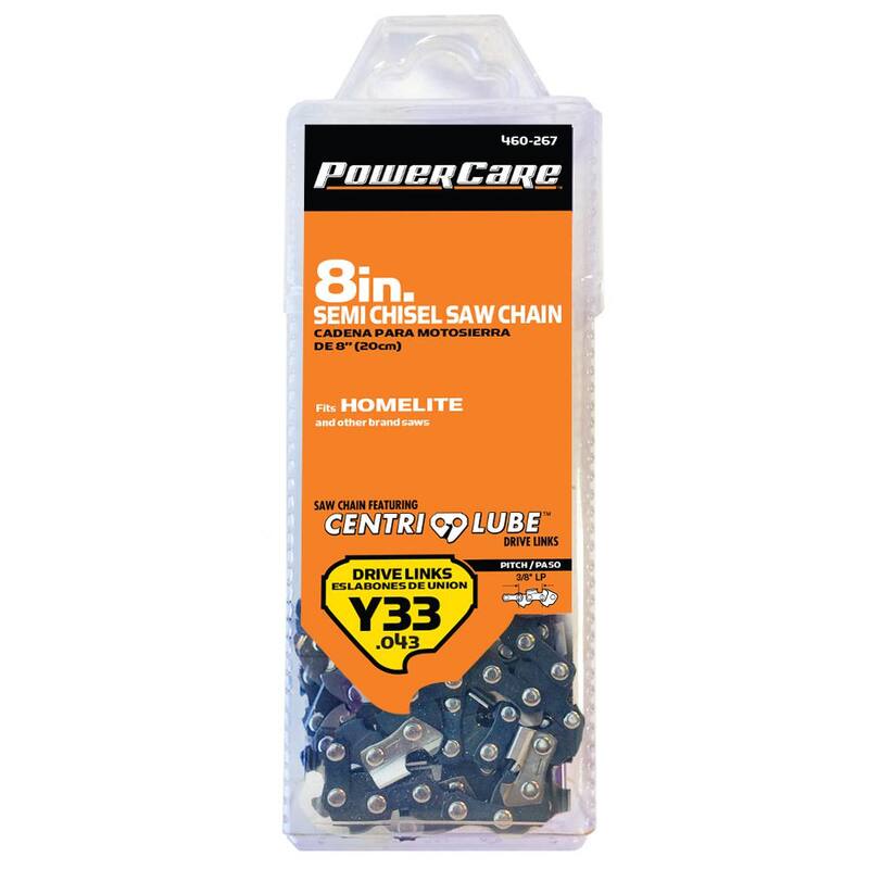 Powercare 8 in. Y33 .043 in. Semi Chisel Chainsaw Chain 33 Link - CL14333PC2
