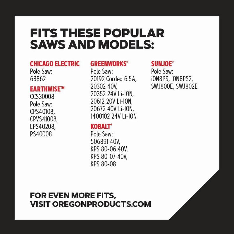 Oregon S33 Pole Saw Chain for 8 in. Bar, Fits Chicago, Earthwise, Greenworks, Sun Joe and more - S33-21