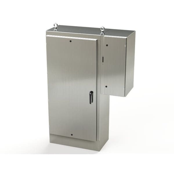 Saginaw Control & Engineering 304 Stainless Steel Electrical Enclosures, 72 in H, 18 in D, 33-1/2 in W, NEMA 3R, 4, 4X, 12, 13 - SCE-72XD3418SS
