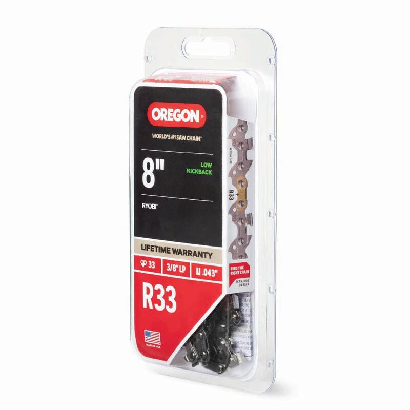 Oregon R33 Polesaw Chain for 8 in. Bar, Fits Ryobi, Makita, Homelite, Makita, Poulan and Worx - R33-21
