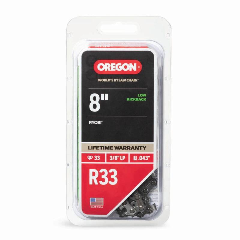 Oregon R33 Polesaw Chain for 8 in. Bar, Fits Ryobi, Makita, Homelite, Makita, Poulan and Worx - R33-21