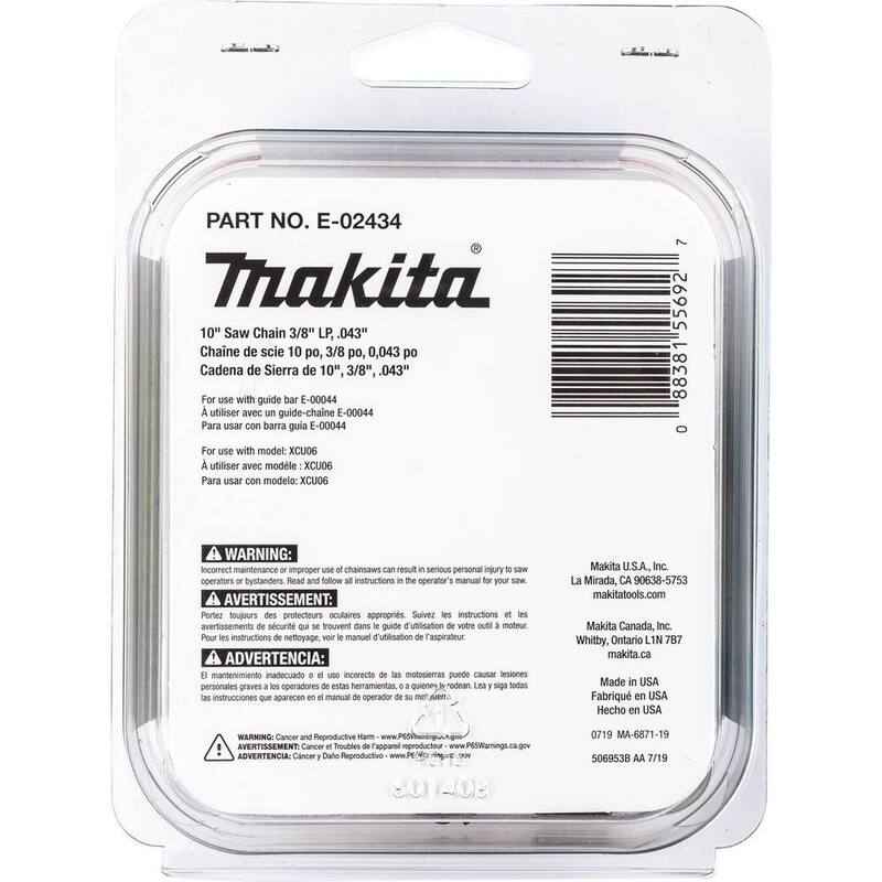Makita 10 in. Saw Chain, 3/8 in. LP, 0.043 in. - E-02434