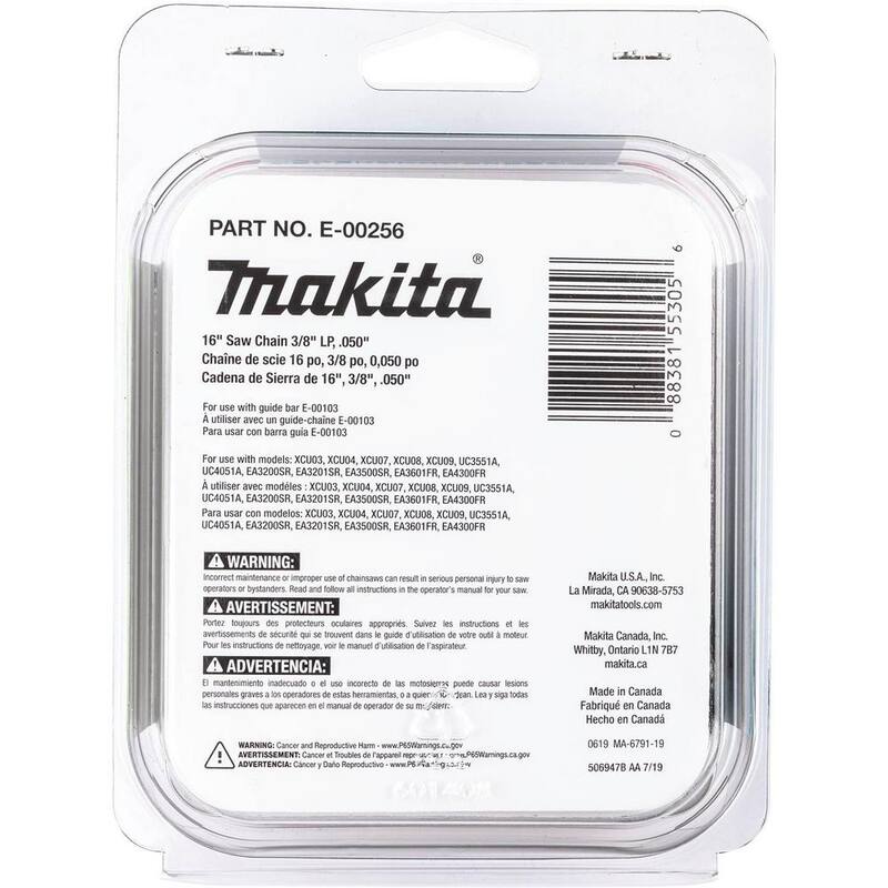Makita 16" Saw Chain, 3/8" LP, .050" - E-00256