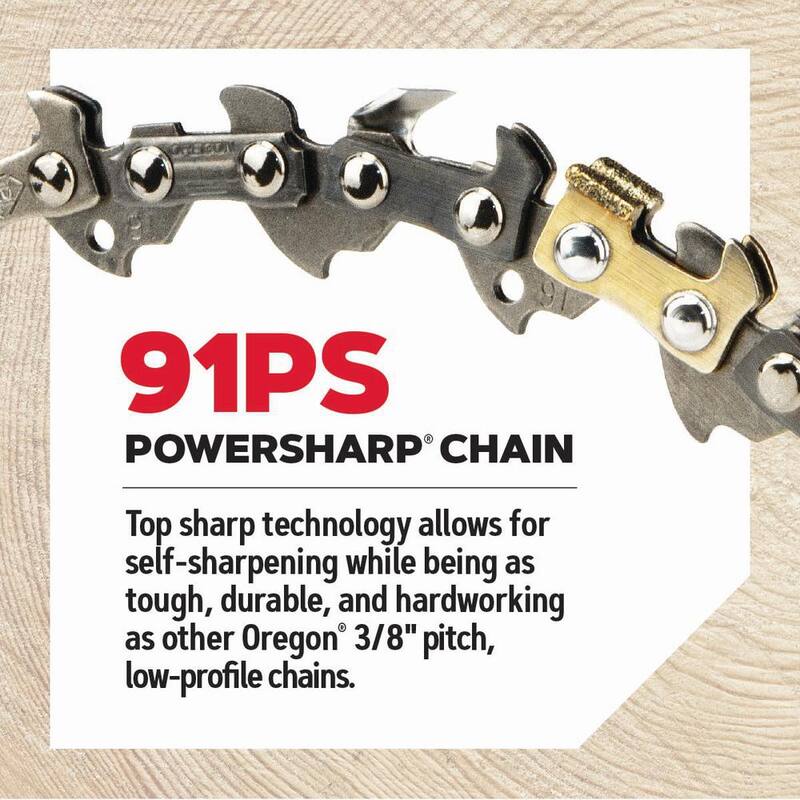 Oregon PowerSharp Replacement Saw Chain for Oregon CS1500 Chain Saw Equipped with 18 in. Bar, Includes Sharpening Stone 571037 - 571037