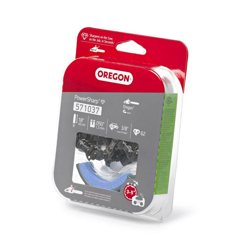 Oregon PowerSharp Replacement Saw Chain for Oregon CS1500 Chain Saw Equipped with 18 in. Bar, Includes Sharpening Stone 571037 - 571037