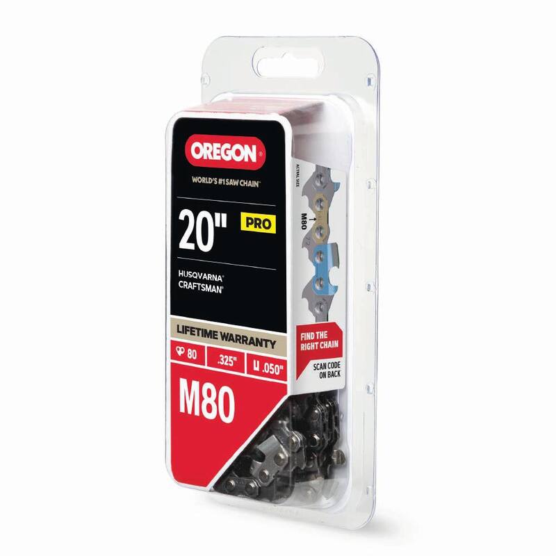 Oregon M80 Chainsaw Chain for 20 in. Bar Fits Husqvarna, Craftsman Jonsered and others - M80-21