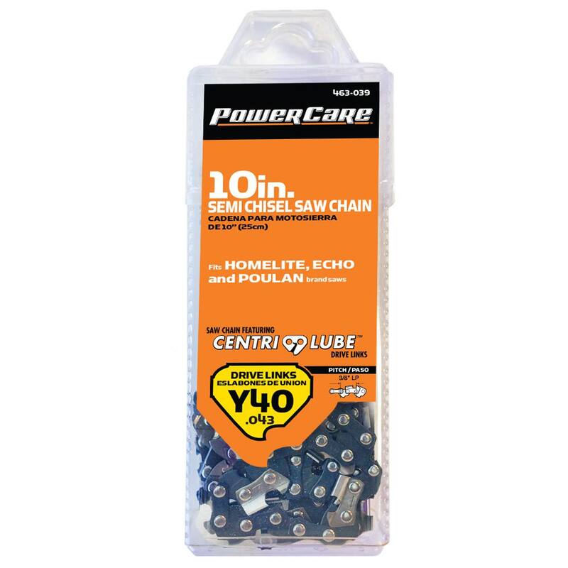 Powercare 10 in. Y40 .043 in. Semi Chisel Chainsaw Chain 40 Link - CL14340PC2