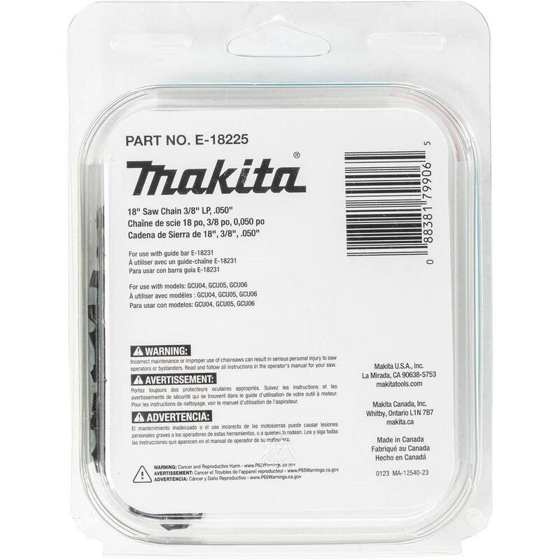 Makita 18 in. Saw Chain, 3/8 in. LP, .050 in. - E-18225