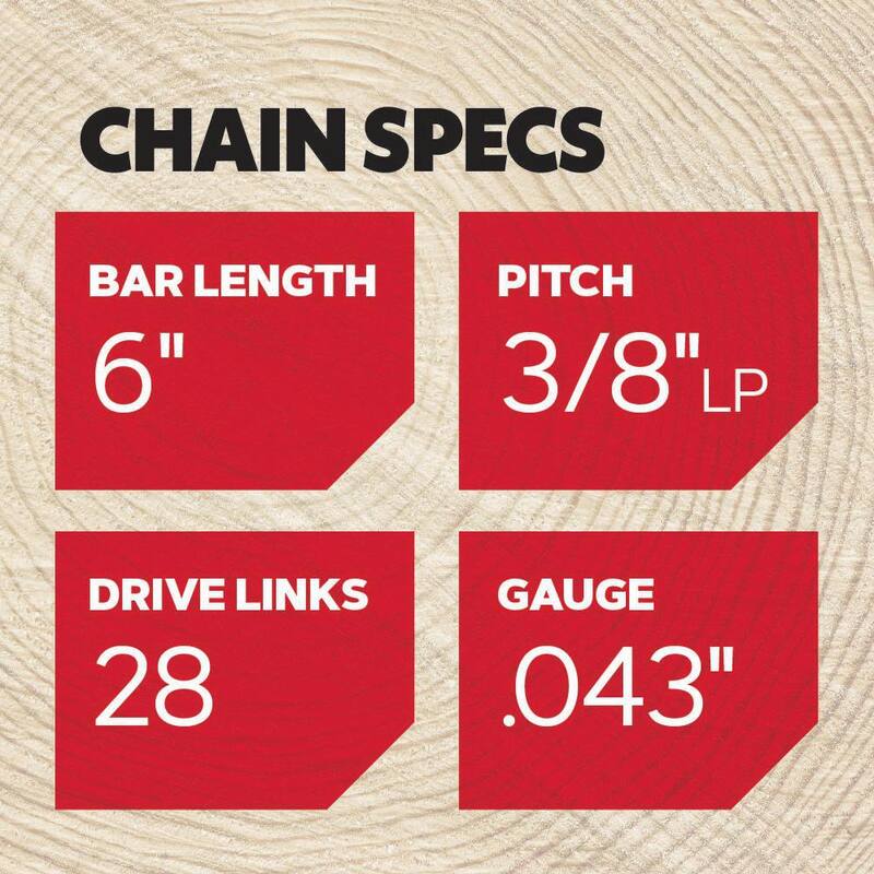 Oregon R28F Polesaw Chain for 6 in. Bar, Fits Remington, Milwaukee and Craftsman - R28F-21