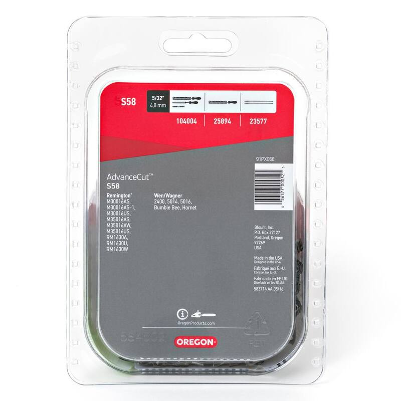 Oregon S58 Chainsaw Chain for 16 in. Bar Fits Remington, Wen, John Deere and Skil - S58