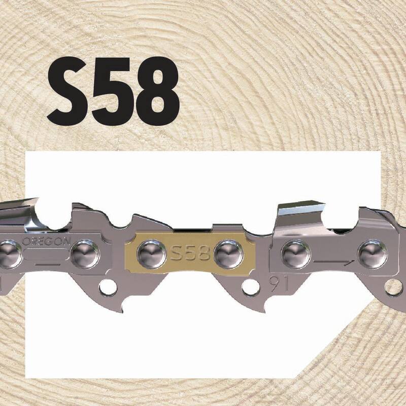 Oregon S58 Chainsaw Chain for 16 in. Bar Fits Remington, Wen, John Deere and Skil - S58