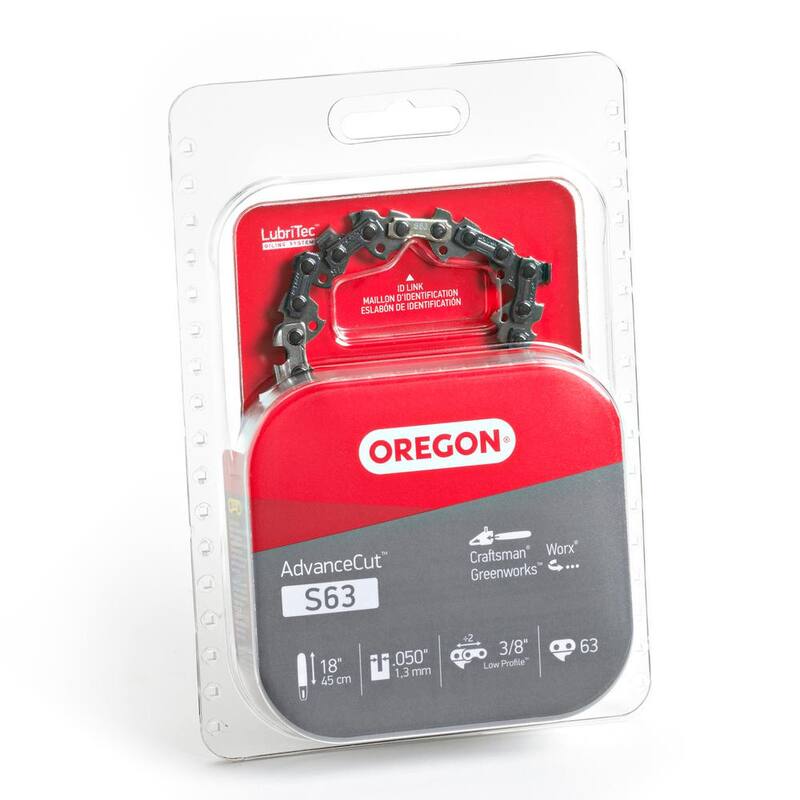Oregon S63 Chainsaw Chain for 18 in. Bar Fits Craftsman, Worx, and Greenworks - S63