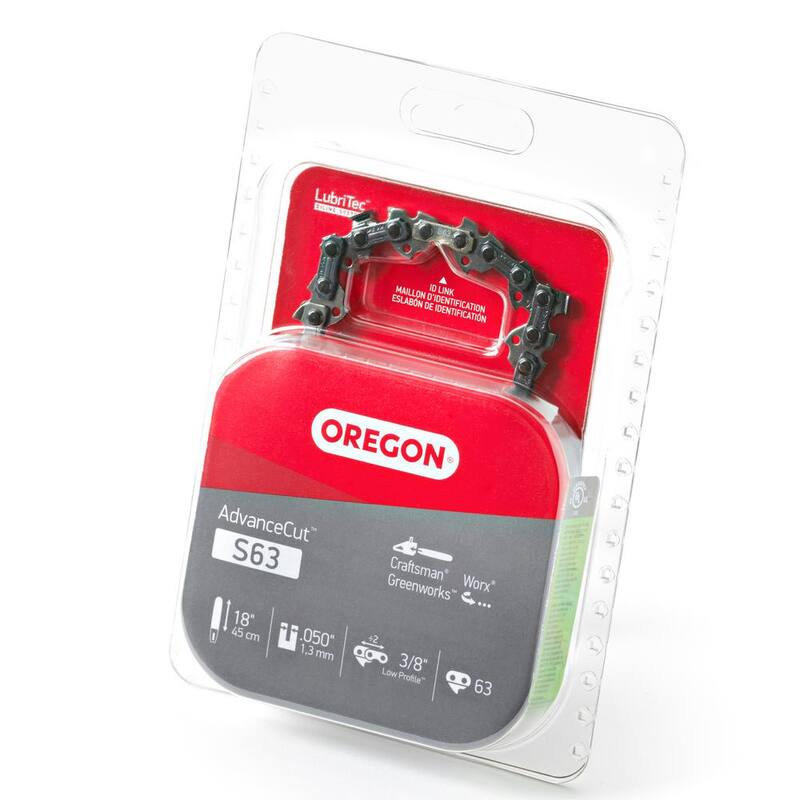 Oregon S63 Chainsaw Chain for 18 in. Bar Fits Craftsman, Worx, and Greenworks - S63