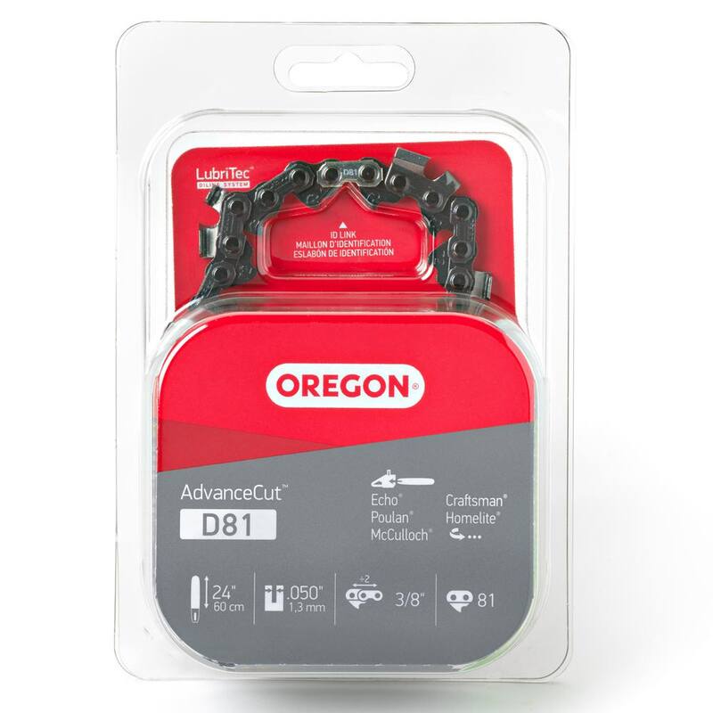 Oregon D81 Chainsaw Chain for 24 in. Bar Fits Echo, Poulan, Craftsman, Homelite, and McCulloch - D81
