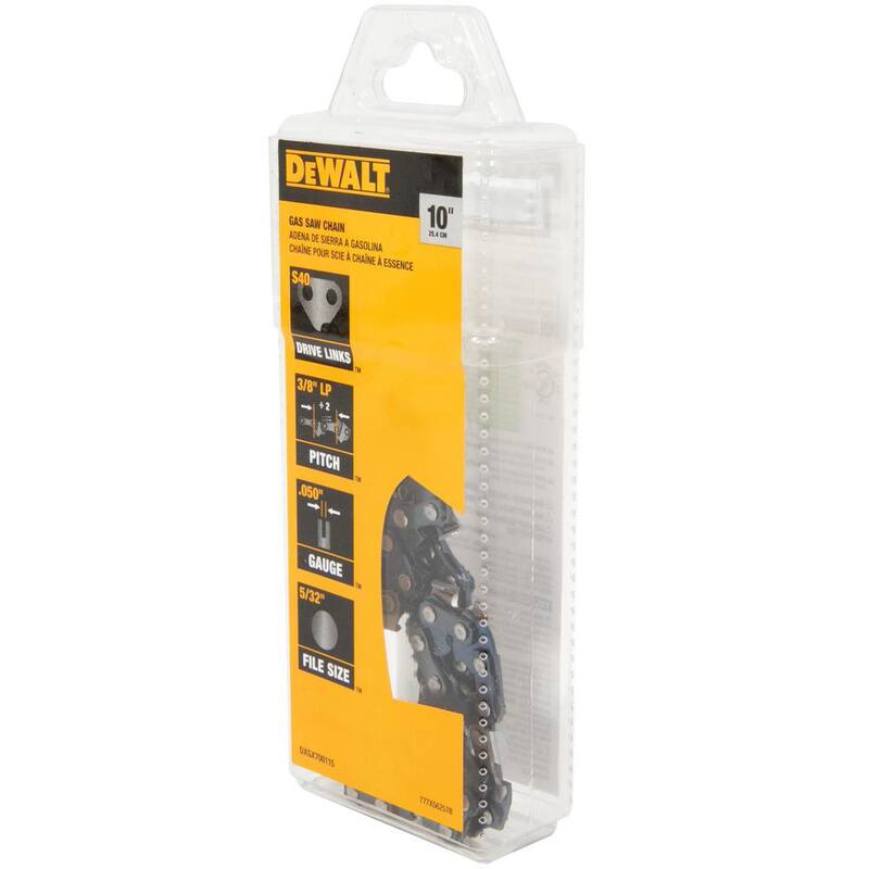 DEWALT 10 in. 0.050 in. Gauge Original Equipment Chainsaw Chain for Gas Pole Saws with 40 Links - DXGX700115