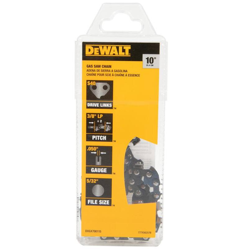 DEWALT 10 in. 0.050 in. Gauge Original Equipment Chainsaw Chain for Gas Pole Saws with 40 Links - DXGX700115