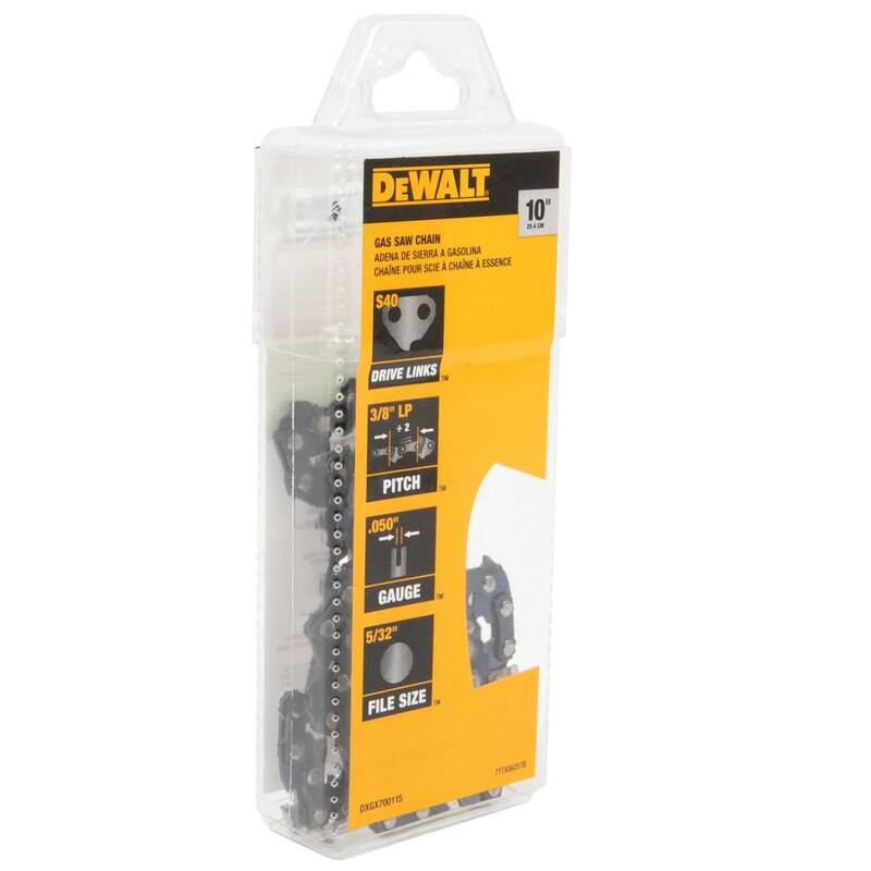 DEWALT 10 in. 0.050 in. Gauge Original Equipment Chainsaw Chain for Gas Pole Saws with 40 Links - DXGX700115