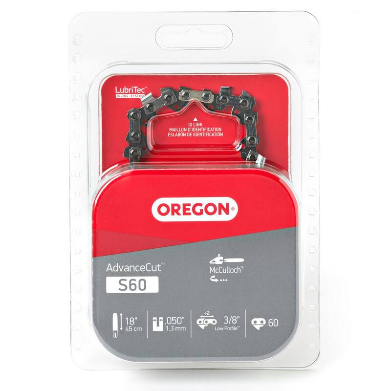 Oregon S60 Chainsaw Chain for 18 in. Bar Fits McCulloch, Troy-Bilt, Mastercraft, Craftsman, Poulan and more - S60