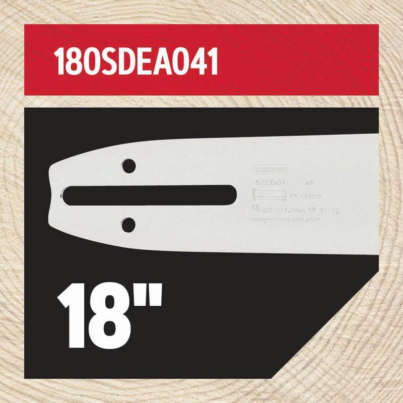 Oregon 18 in. Chainsaw Bar and S62 Chain, Fits Echo, Craftsman, Poulan, Homelite, Makita, Ryobi, Husqvarna and More (39272) - 18A041S62-23