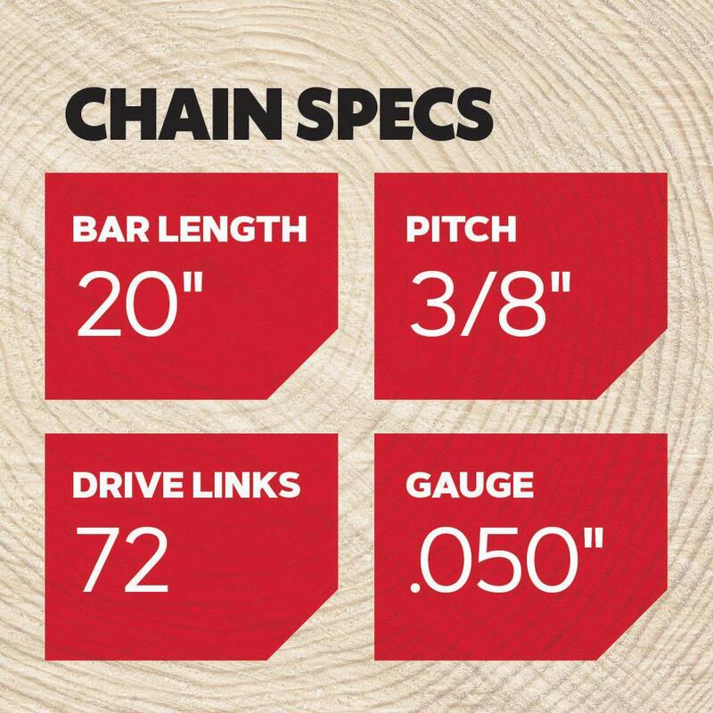 Oregon 20 in. Chainsaw Bar & E72 Chain, Fits Husqvarna and others (20K095E72) - 20K095E72-23