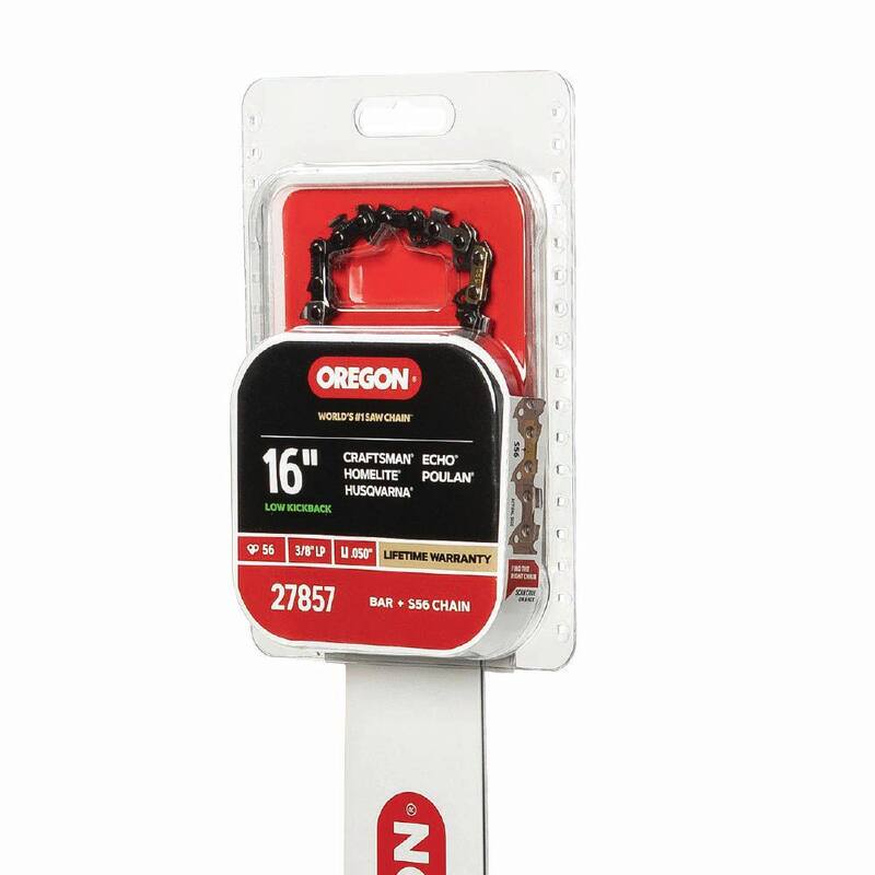 Oregon 16 in. Chainsaw Bar and S56 Chain, Fits Craftsman, Echo, Poulan, Homelite, Makita, Husqvarna, Ryobi and More (27857) - 16A041S56-23