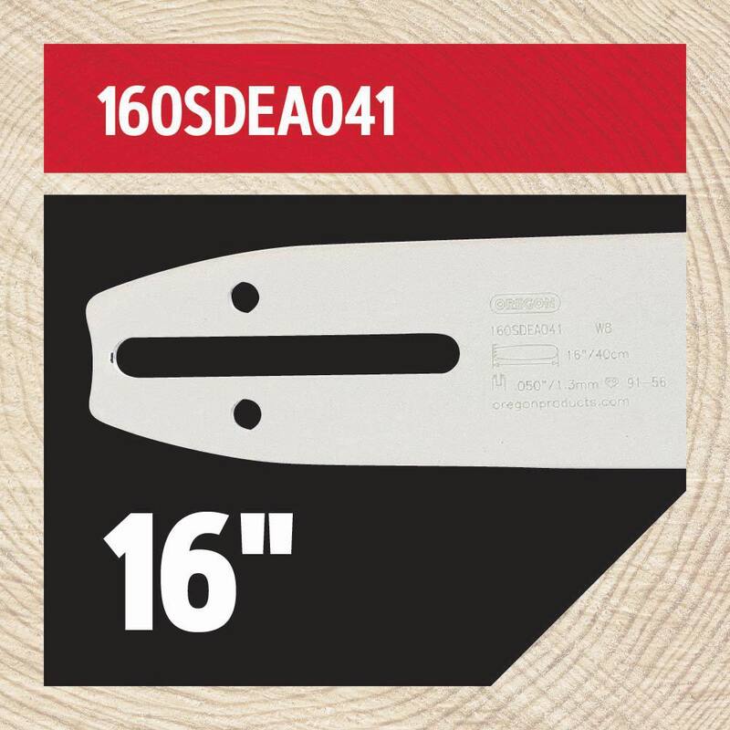 Oregon 16 in. Chainsaw Bar and S56 Chain, Fits Craftsman, Echo, Poulan, Homelite, Makita, Husqvarna, Ryobi and More (27857) - 16A041S56-23