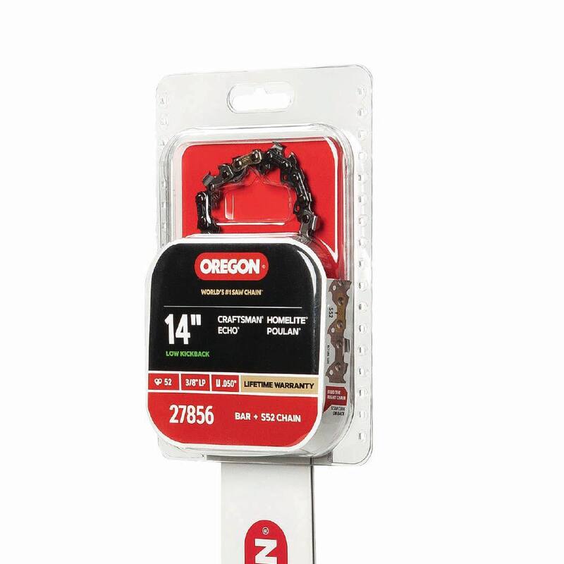 Oregon 14 in. Chainsaw Bar and S52 Chain, Fits Echo, Craftsman, Poulan, Homelite, Makita, Husqvarna, Ryobi and More (27856) - 14A041S52-23