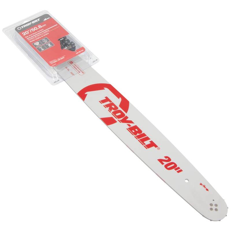 Troy-Bilt Original Equipment 20 in. Chainsaws Bar and Chain Combo for Gas with 78 Drive Links, Replaces OE# 713-05044,795-00602 - 490-700-Y121