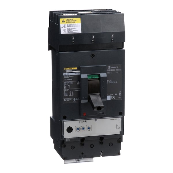 Square D Molded Case Circuit Breaker, LGA Series, 400A, 3 Pole, 600V AC, 65kA at 240V AC - LGA36400U33X