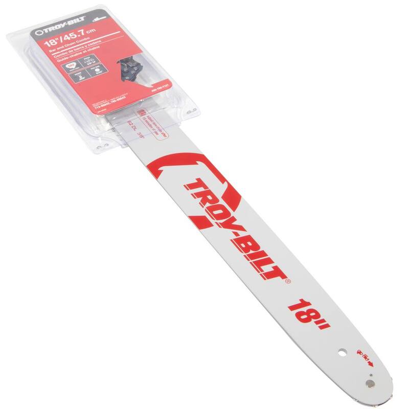 Troy-Bilt Original Equipment 18 in. Chainsaws Bar and Chain Combo for Gas with 62 Drive Links, Replaces OE# 713-05042,795-00543 - 490-700-Y127
