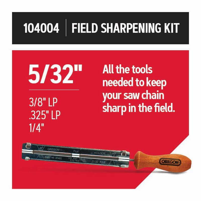 Oregon Chainsaw Sharpening Kit - Includes File Guide, 5/32 in. Round File, Flat File and depth gauge adjustment tool 104004 - 104004-21