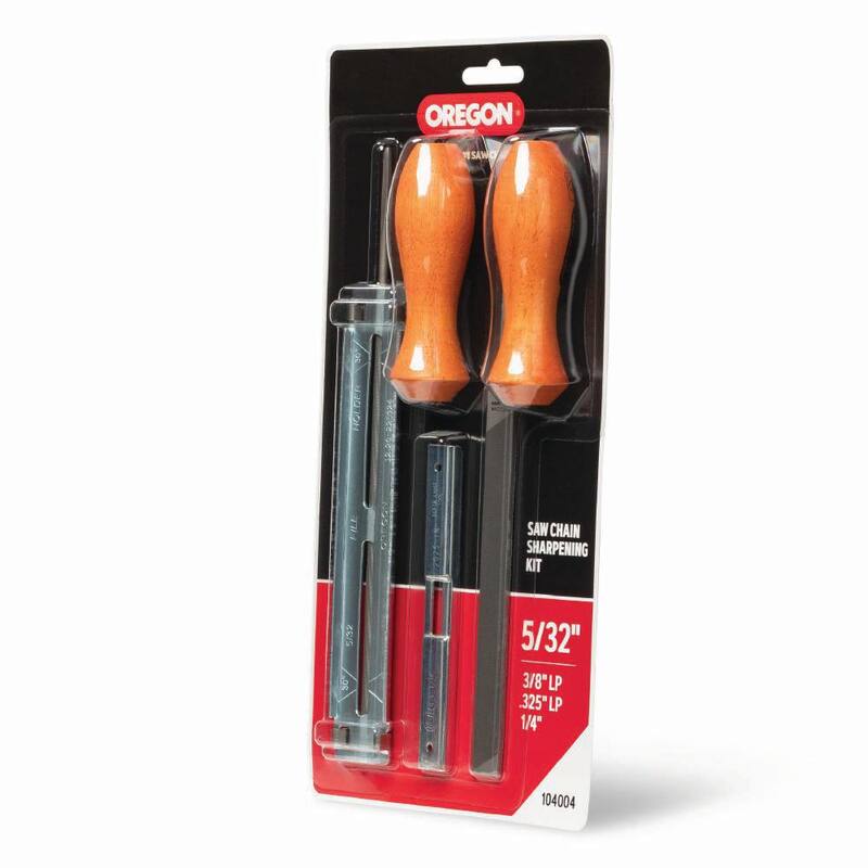 Oregon Chainsaw Sharpening Kit - Includes File Guide, 5/32 in. Round File, Flat File and depth gauge adjustment tool 104004 - 104004-21