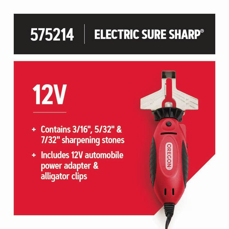 Oregon 12-Volt Electric Sure Sharp Handheld Saw Chain Grinder 575214 - 575214-21