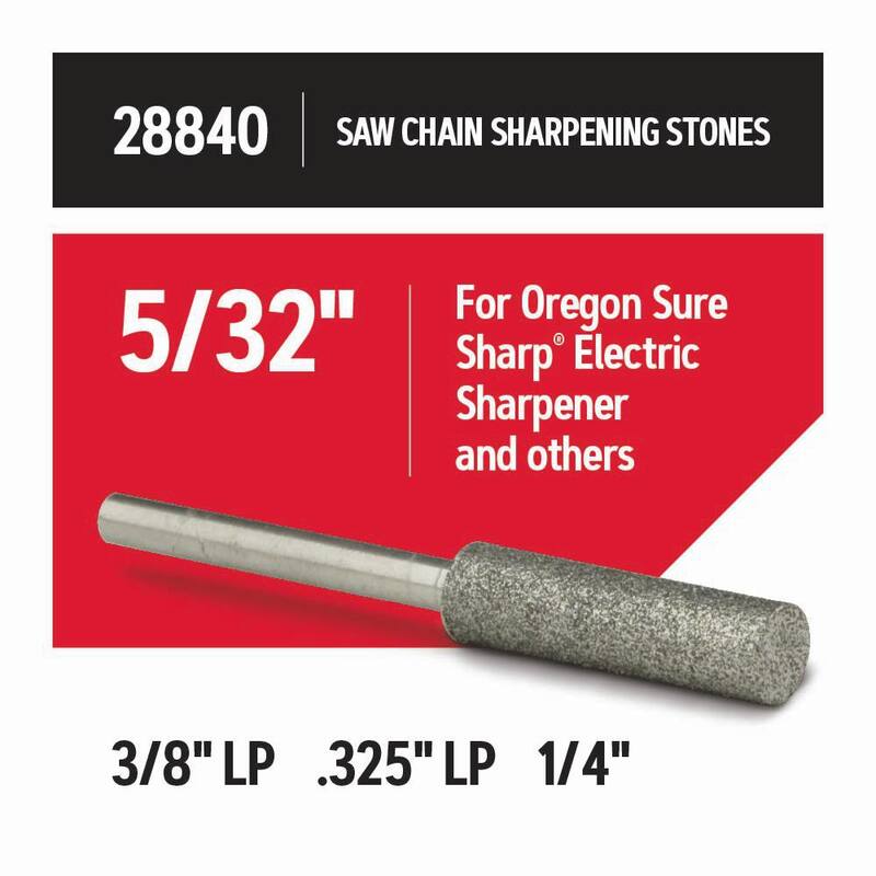 Oregon 5/32 in. Sharpening Stones (3-Pack) for Suresharp Handled Grinder, for 3/8 LP and 1/4 in. Saw Chain 28840 - 28840-21