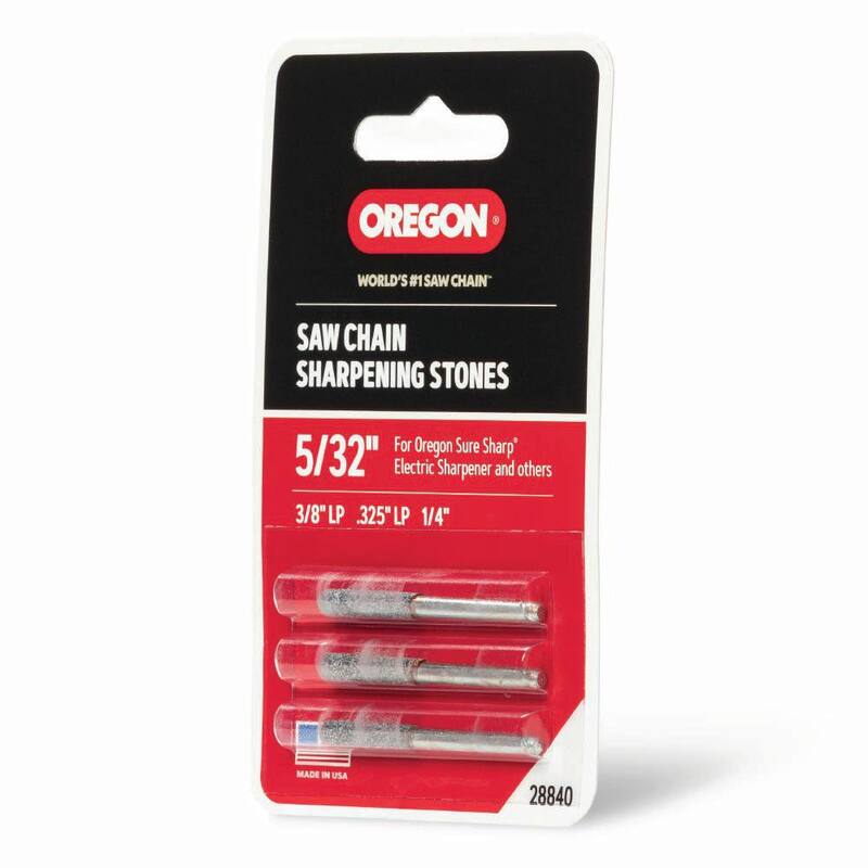 Oregon 5/32 in. Sharpening Stones (3-Pack) for Suresharp Handled Grinder, for 3/8 LP and 1/4 in. Saw Chain 28840 - 28840-21