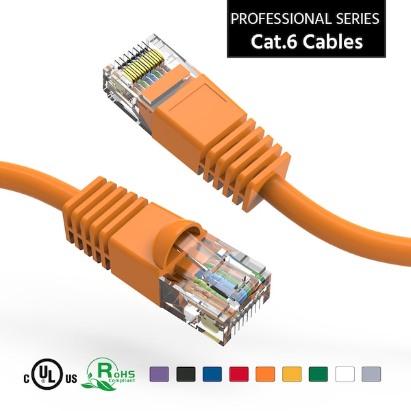 Cable de Red Ethernet CAT6 UTP con Botas - 200ft - Naranja - Bestlink Netware 100715OR